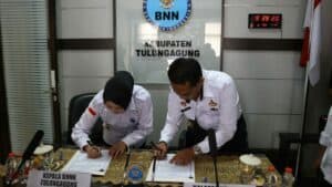 Kolaborasi Lawan Extra Ordinary Crime, BNNK Tulungagung Jalin PKS dengan Lapas Kelas IIB Tulungagung